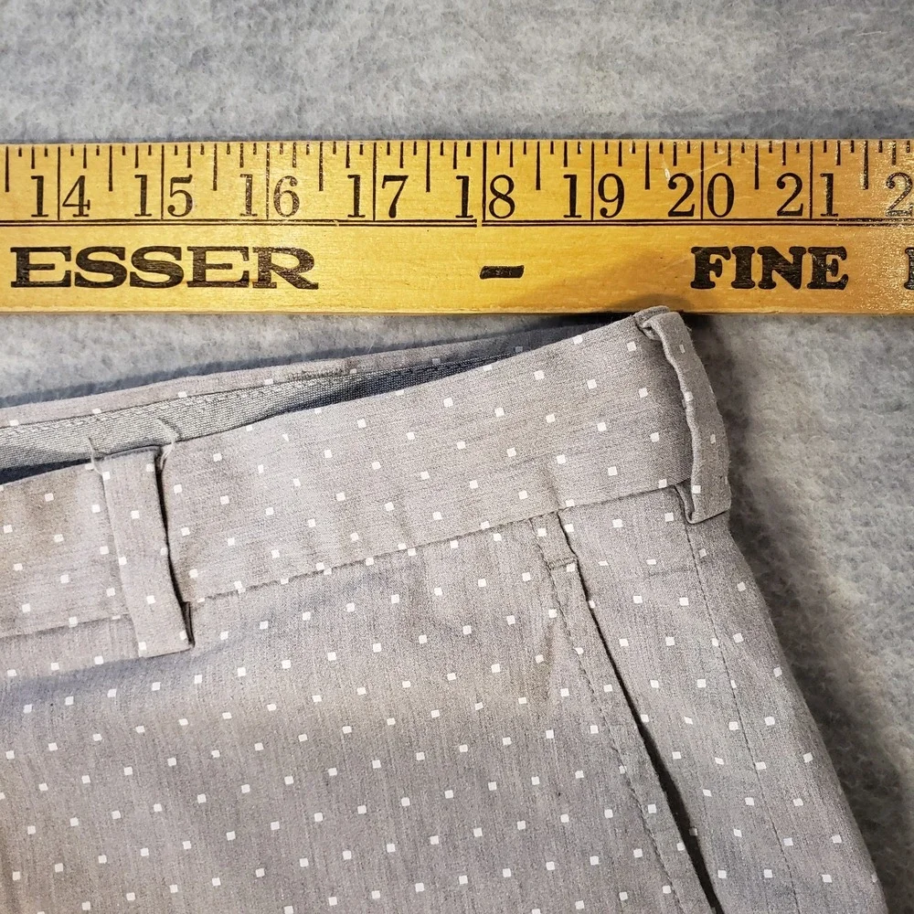 Brooks Brothers Bermuda Shorts Mens W40 Grey Polka Dot Cotton Stretch Prep Golf‎